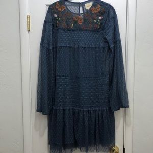 Anthropologie Maeve embroidered dress